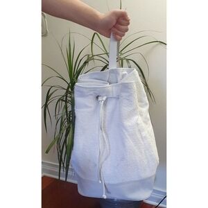 Ralph Lauren One Shoulder Backpack white leather and cotoCasual Unisex Pre-owned